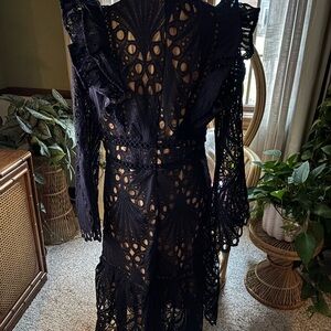 NWT Dalia MacPhee Black Cocktail Dress